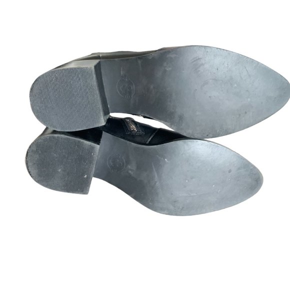 Treasure & Bond Women's 8M Fern Black Leather Mid Heel Above-Ankle Boot 135Gbx - Picture 6 of 8